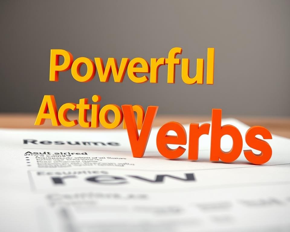 action verbs in CV