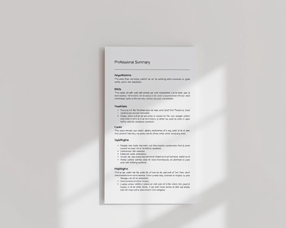 professional summary example professional summary example