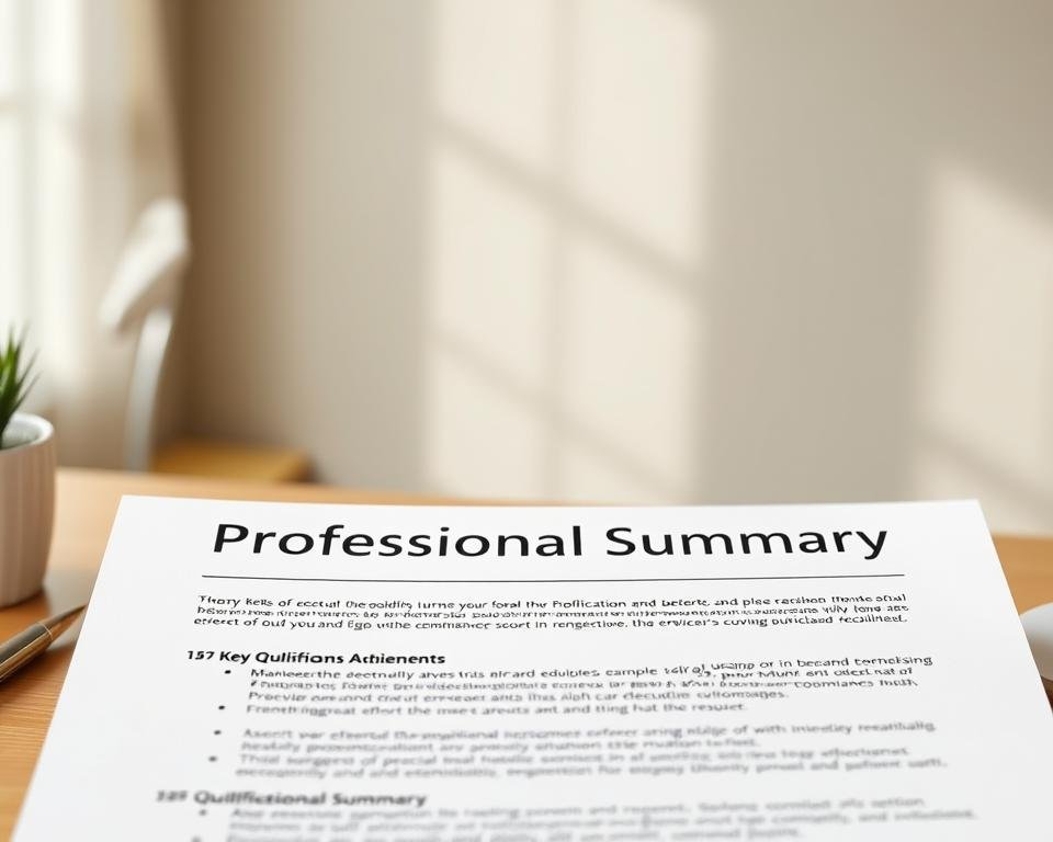 professional summary example