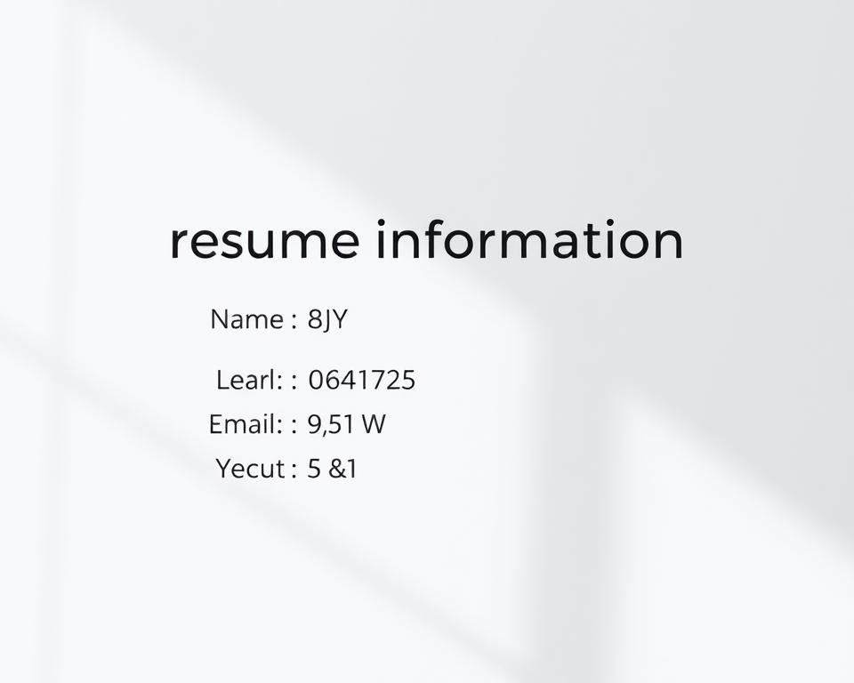 resume contact information