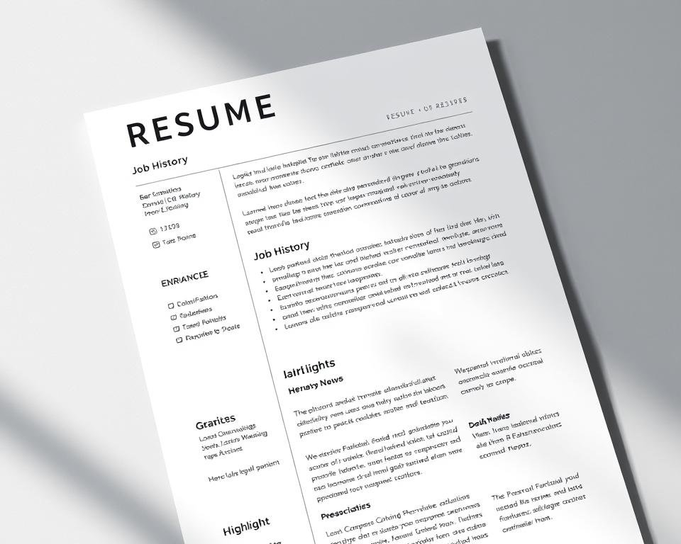resume format